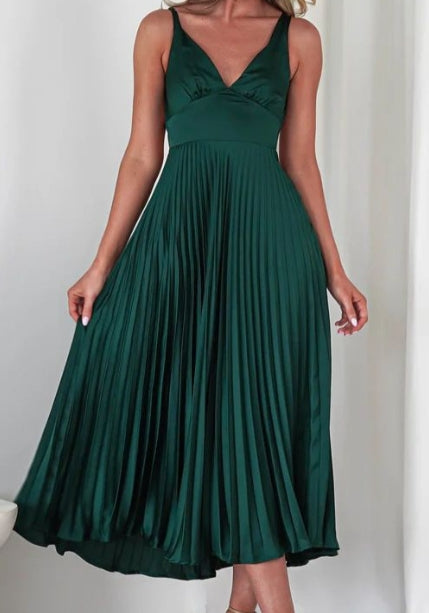 ABELLA | Pleated Maxi Dress