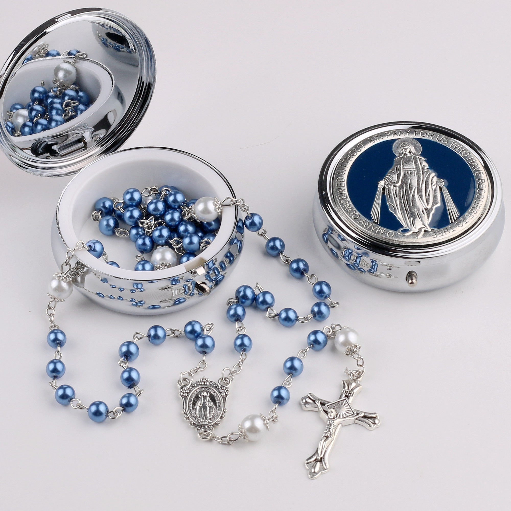 ROSARIO | Miraculous Medal Pearl Rosary with Gift Box