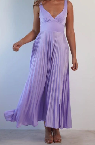 ABELLA | Pleated Maxi Dress