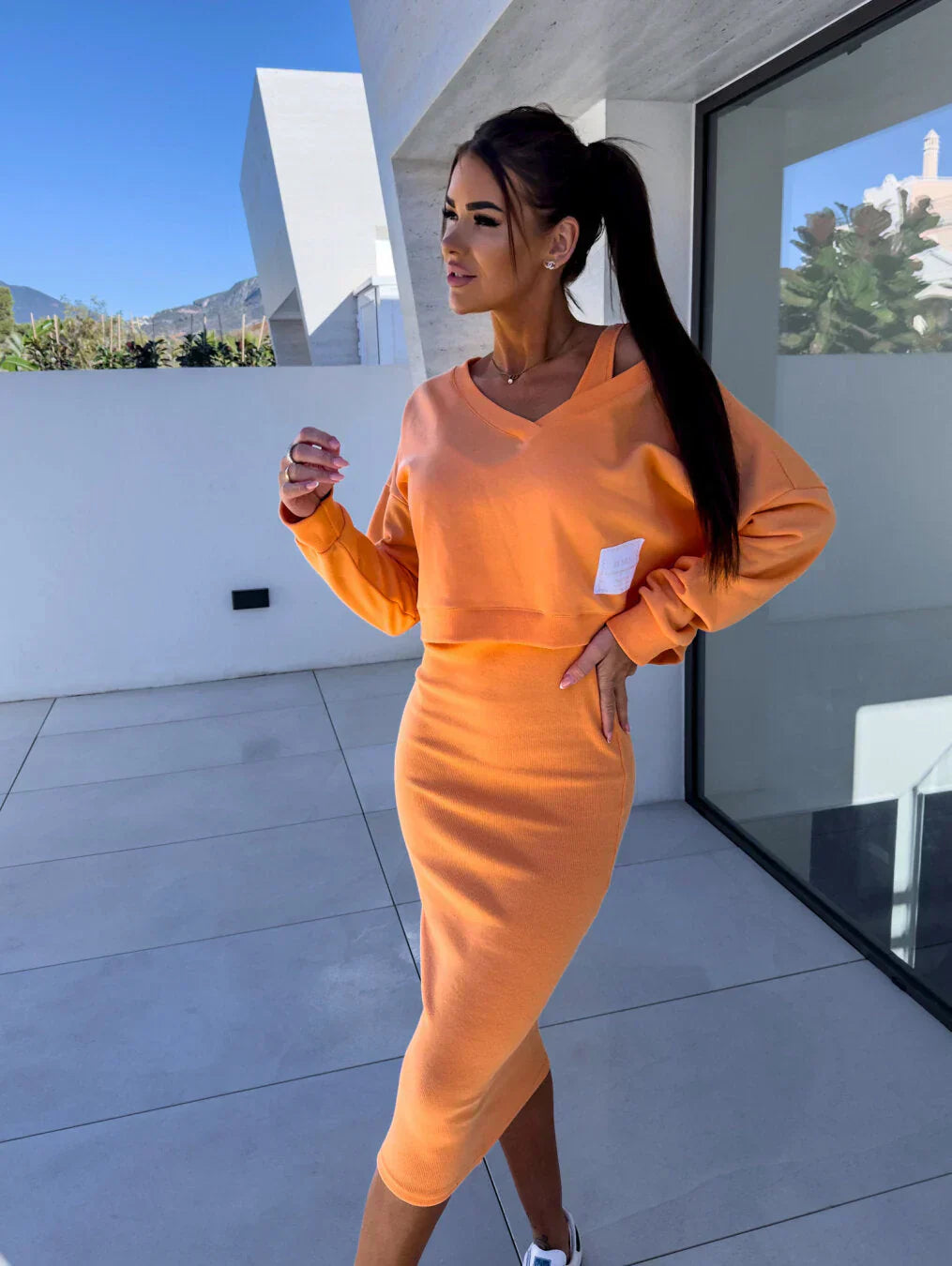 LARA | Casual Dress & Hoodie Set