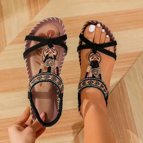 KATHERINE | Boho Flat Sandals