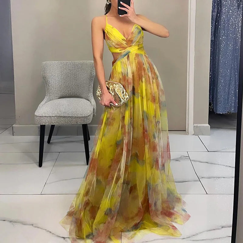 GIGI | Dazzling Maxi Dress with Floral Print