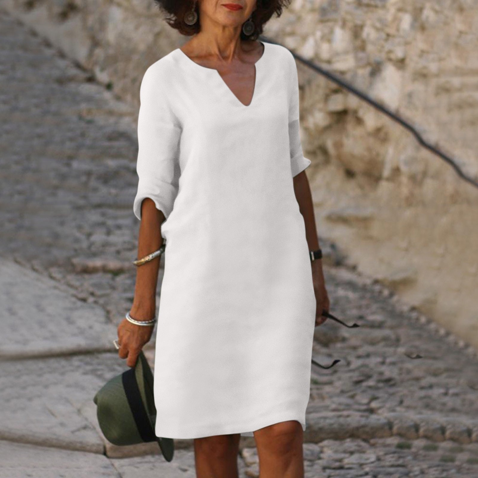 CASSIE | Perfectly Fitted V-Neck Dress