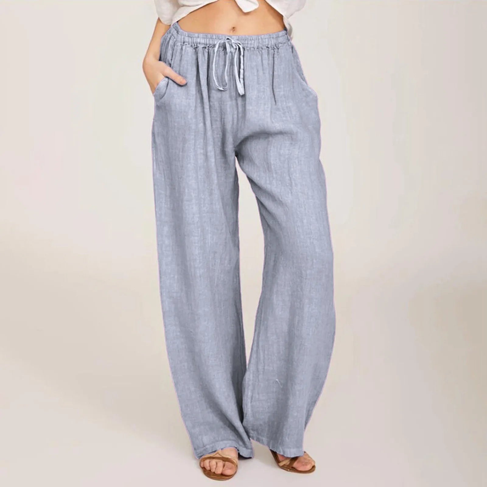 JULIA | Comfortable Cotton and Linen Trousers