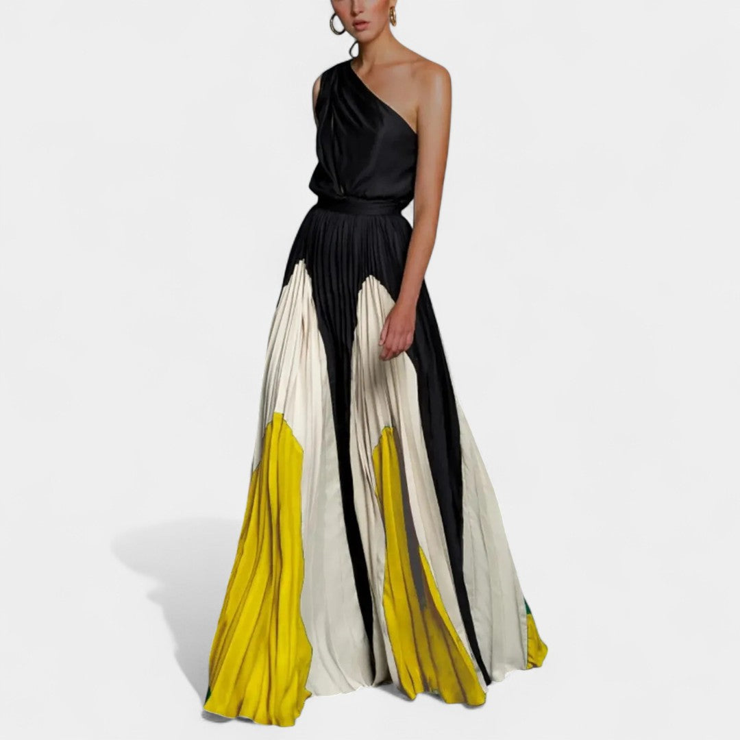 LUCILA | Asymmetrical Maxi Dress with Impact