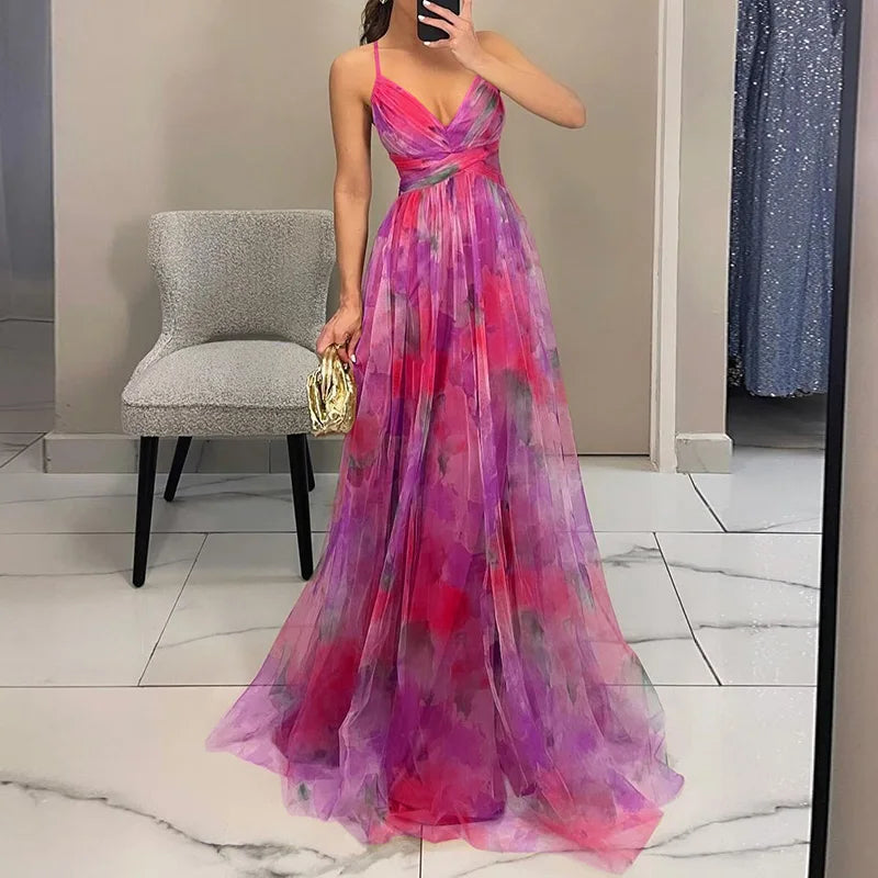 GIGI | Dazzling Maxi Dress with Floral Print