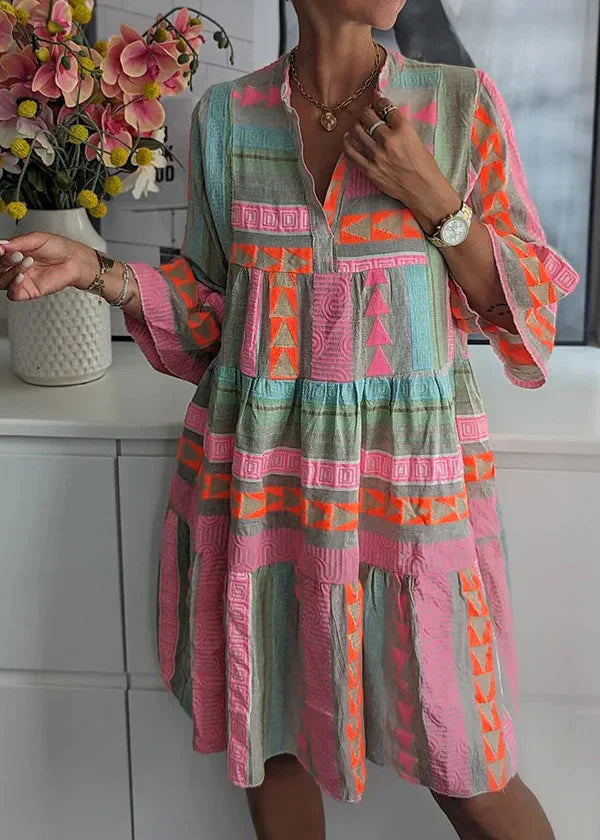 AVA | Chic V-Neck Summer Dress