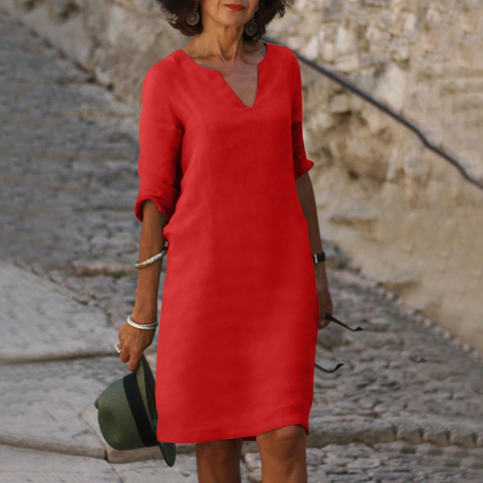 CASSIE | Perfectly Fitted V-Neck Dress