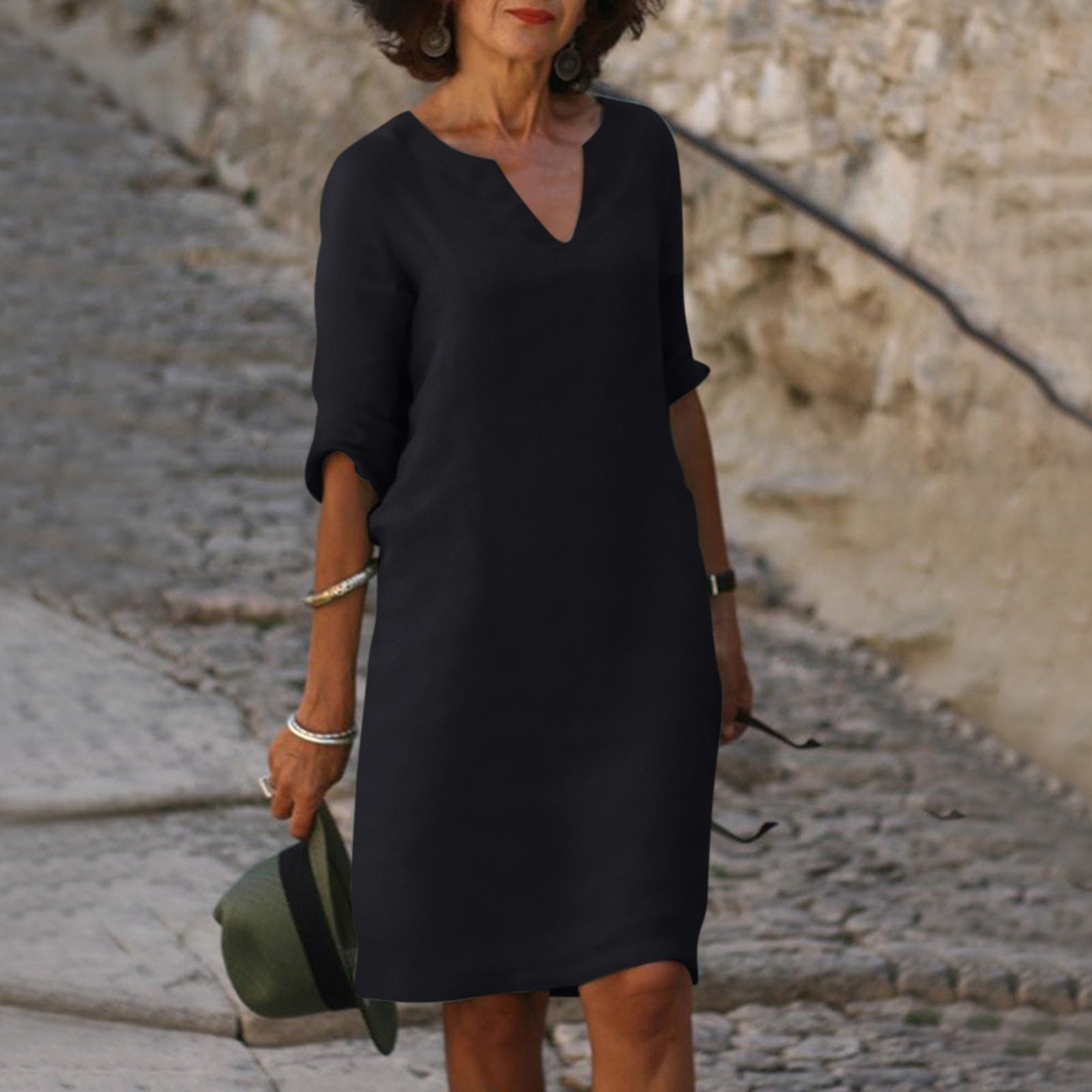 CASSIE | Perfectly Fitted V-Neck Dress