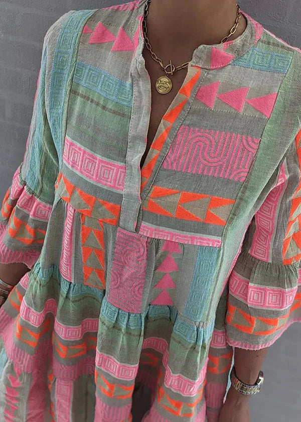 AVA | Chic V-Neck Summer Dress