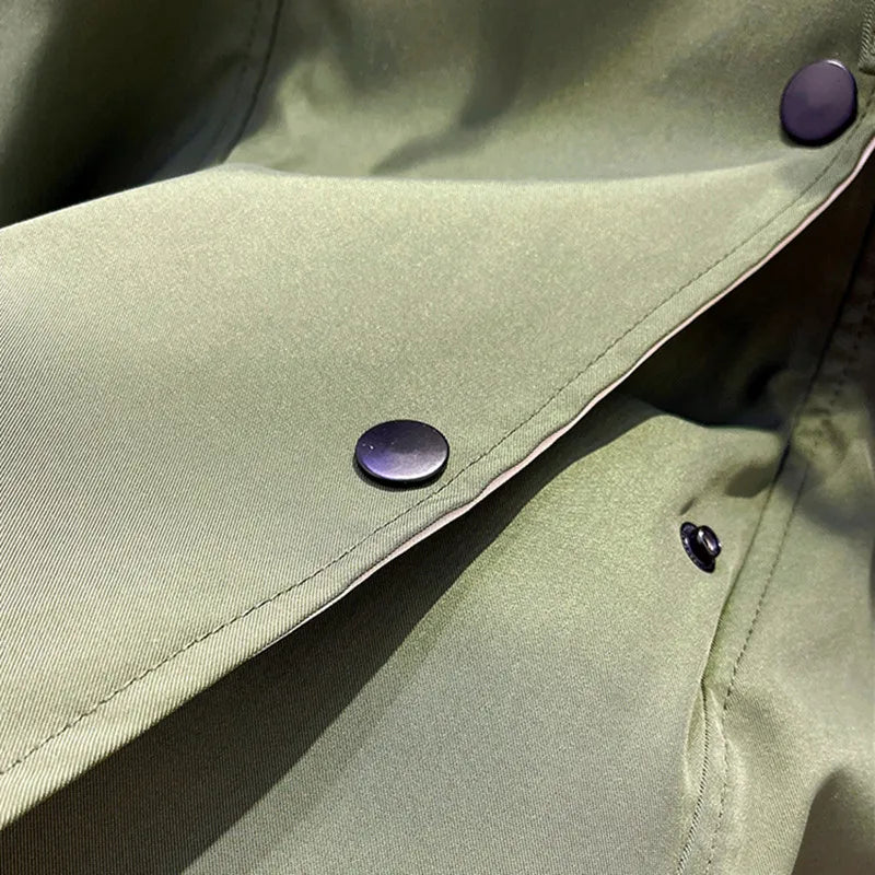 NATI | Two-Layer Hooded Jacket with Snap and Zip Closure