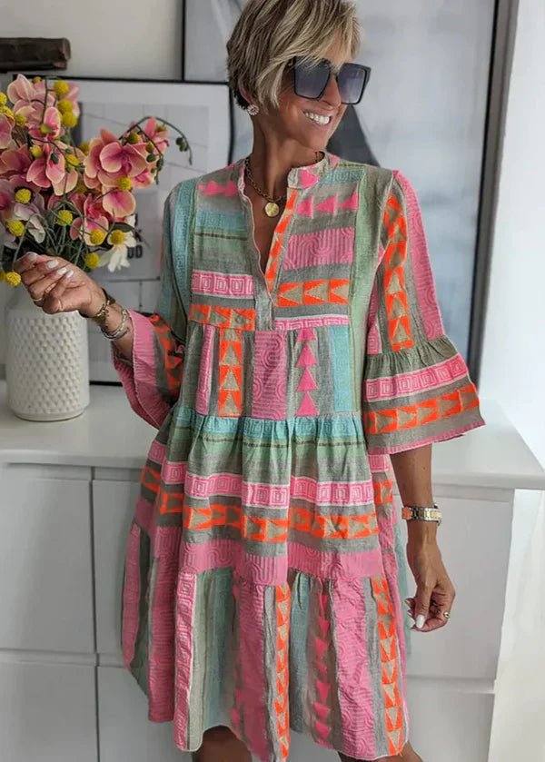 AVA | Chic V-Neck Summer Dress