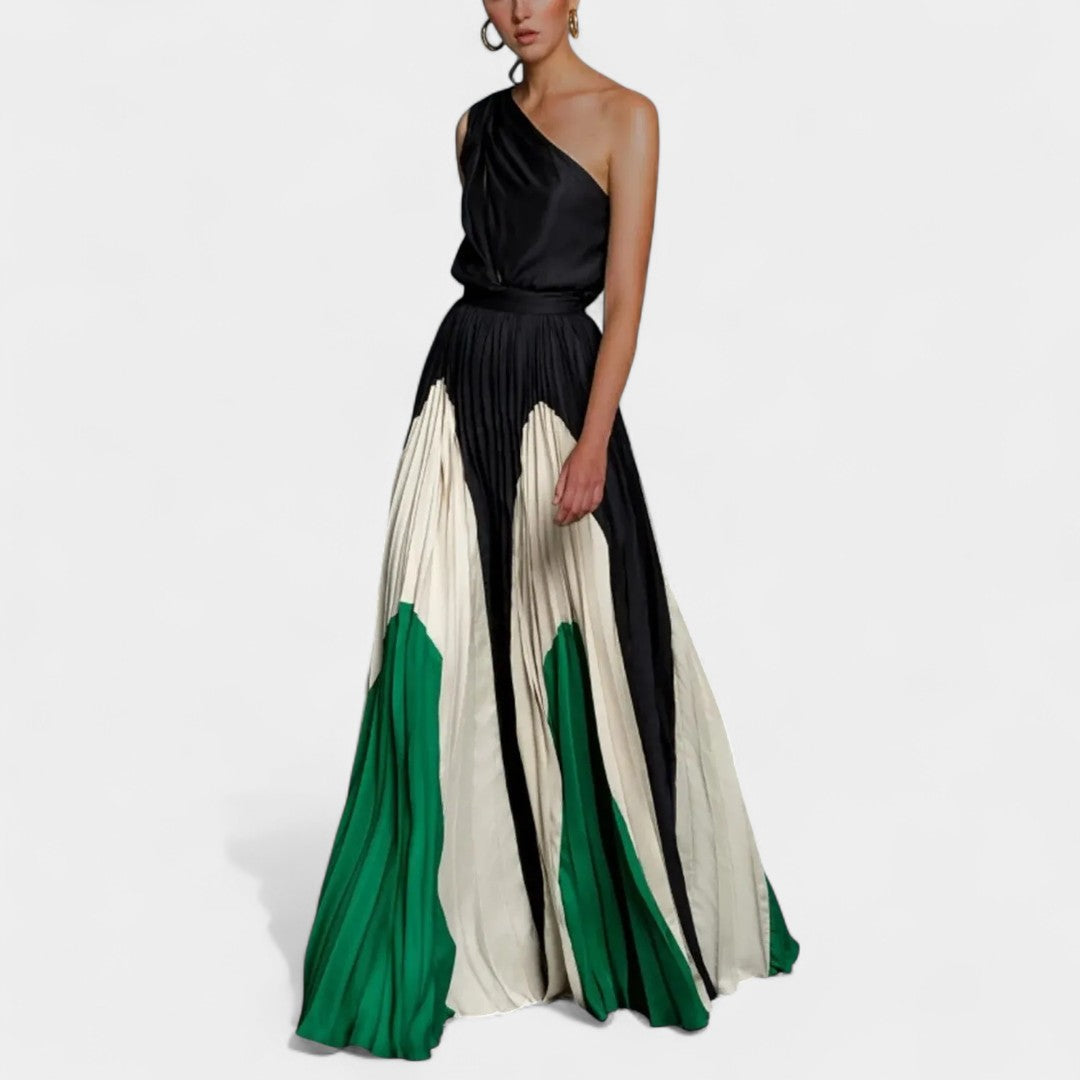 LUCILA | Asymmetrical Maxi Dress with Impact