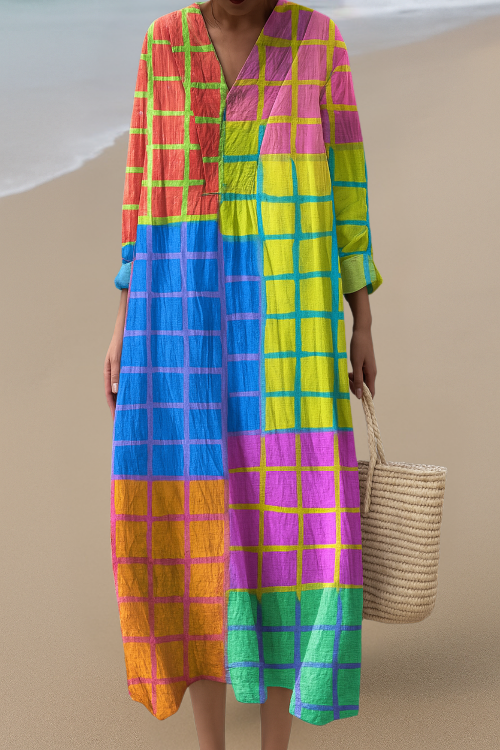 SOFIE | Colourful Mesh Maxi Dress – Sparkling Energy, Comfortable Fit