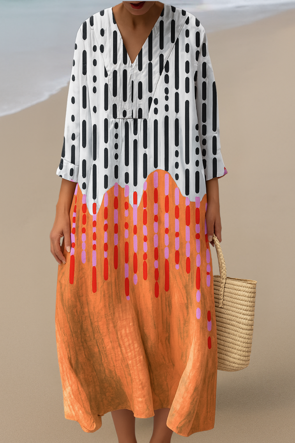 SOFIE | Abstract Maxi Dress – Creative Energy with Effortless Style