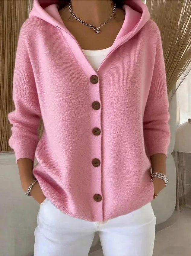 NYLAH | Comfortable Cardigan with Hoodie