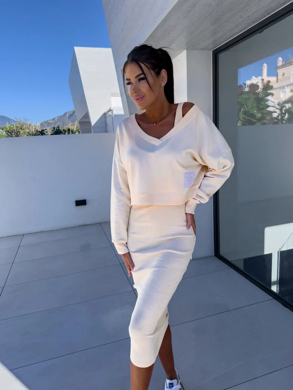 LARA | Casual Dress & Hoodie Set