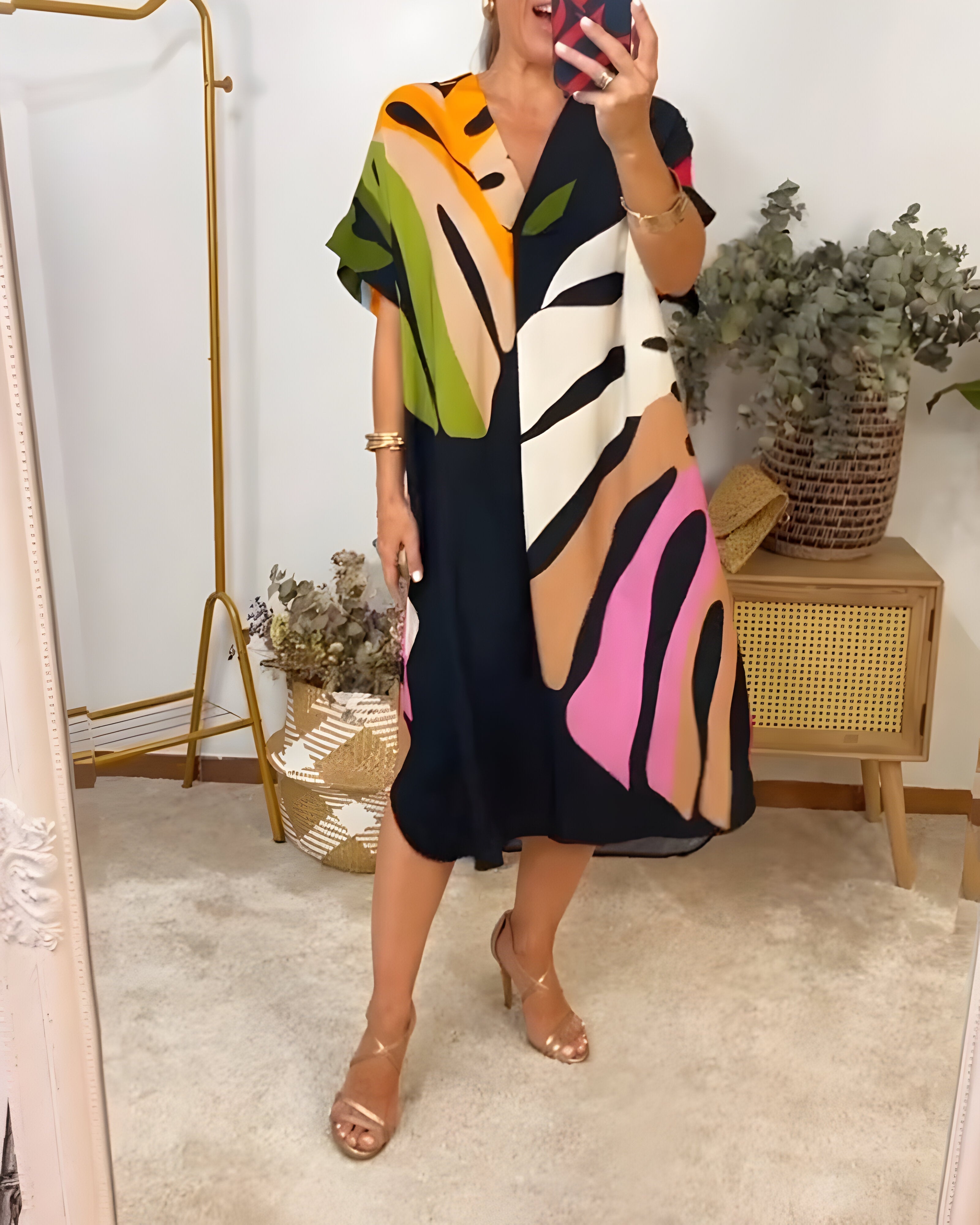 EMELIA | Abstract Print Dress