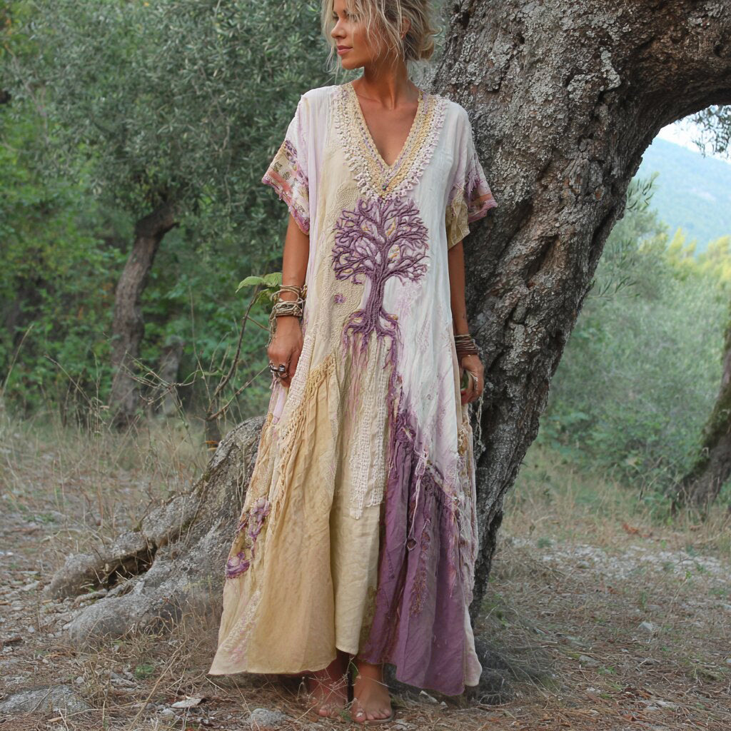 ELI | Boho Retro Tree Dress