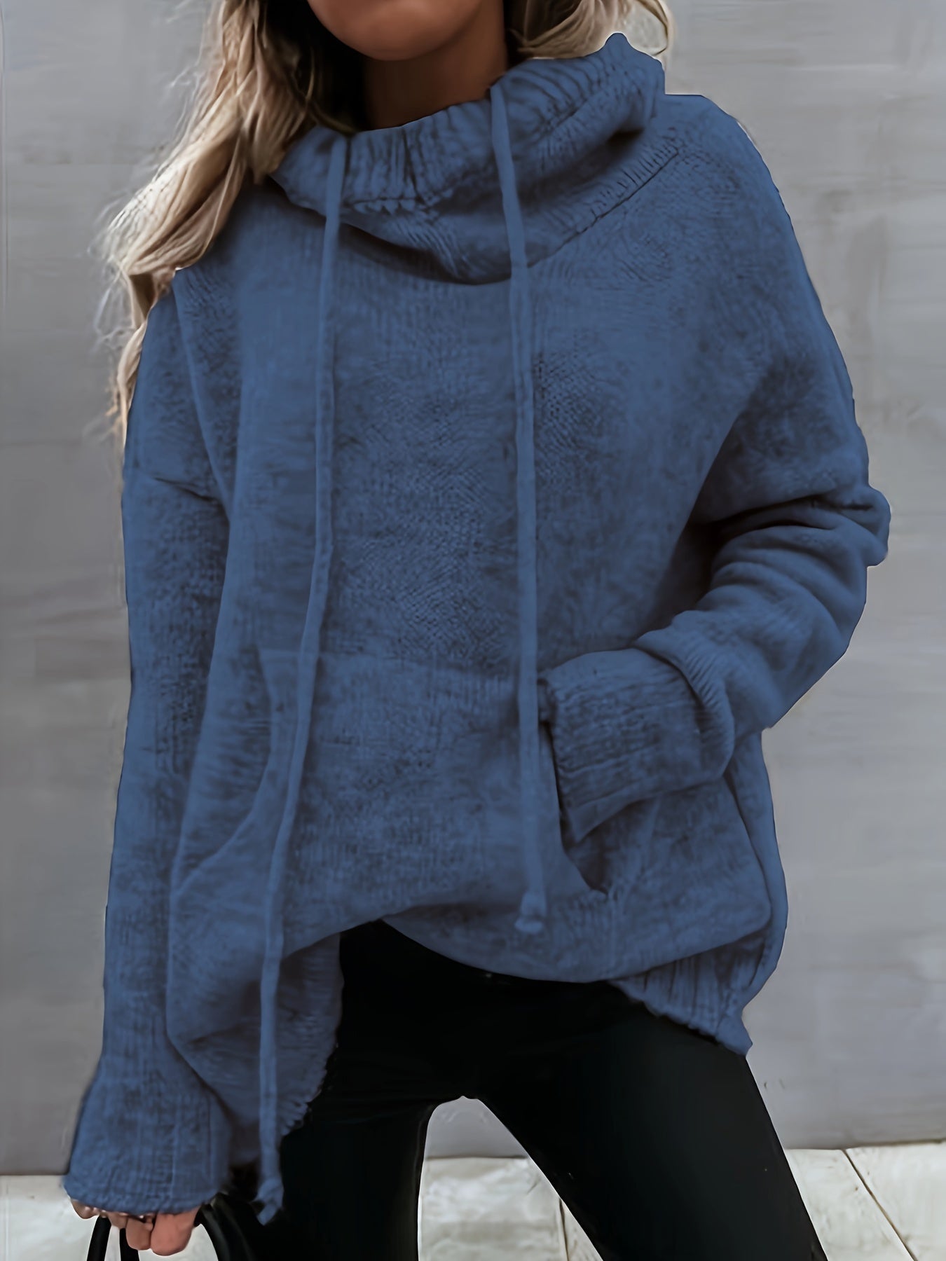 ZELINA | Long Sleeve Sweater with Pocket