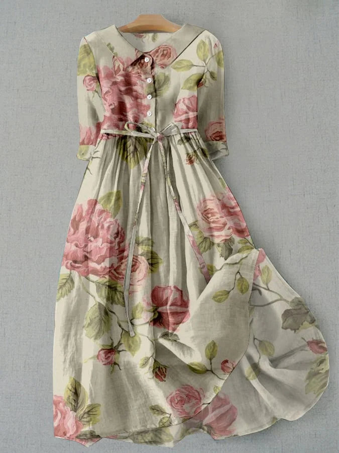 MASAH | Vintage Dress with Crochet and Floral Pattern