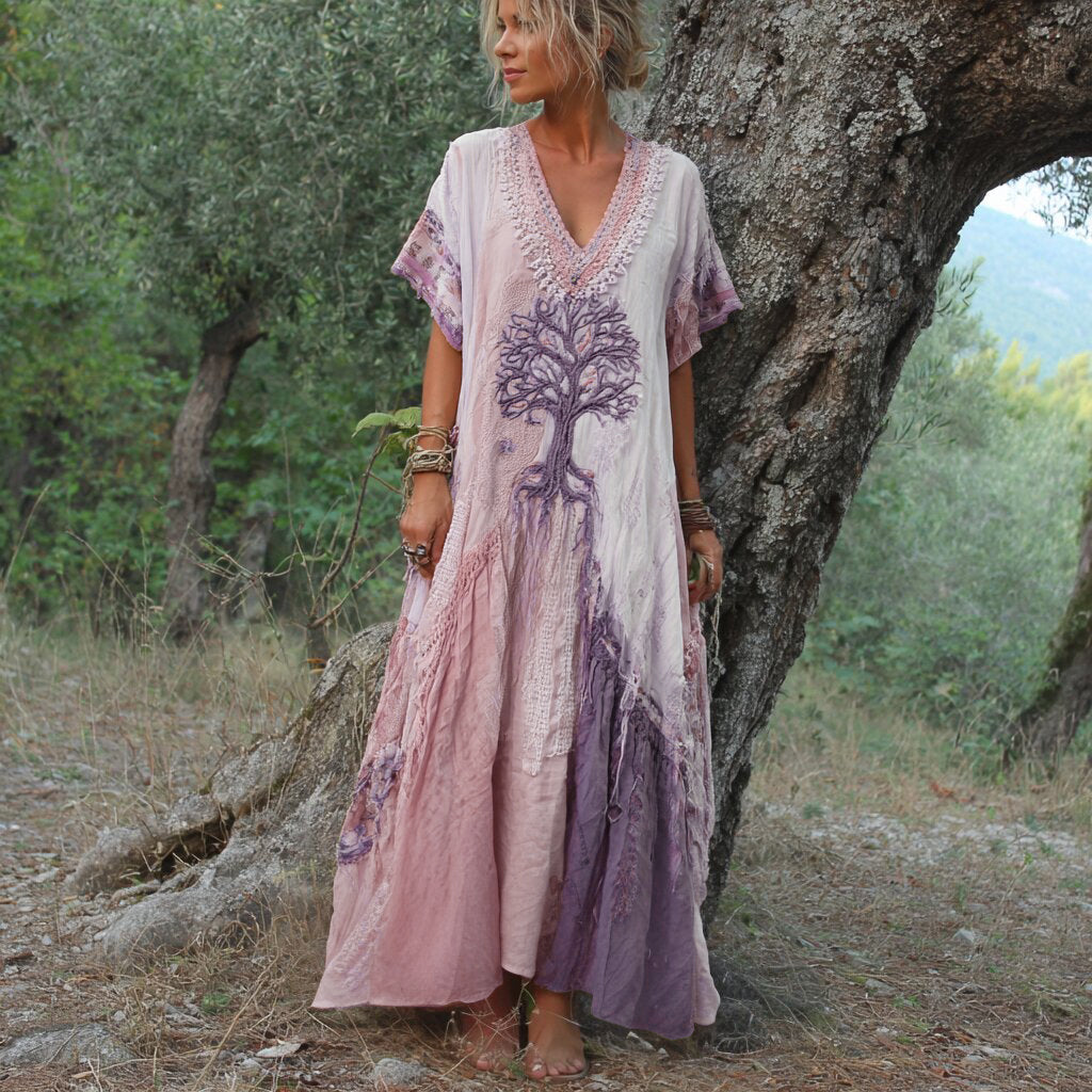 ELI | Boho Retro Tree Dress