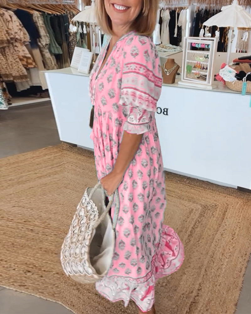 JASMINE | Relaxed Long Boho Maxi Dress