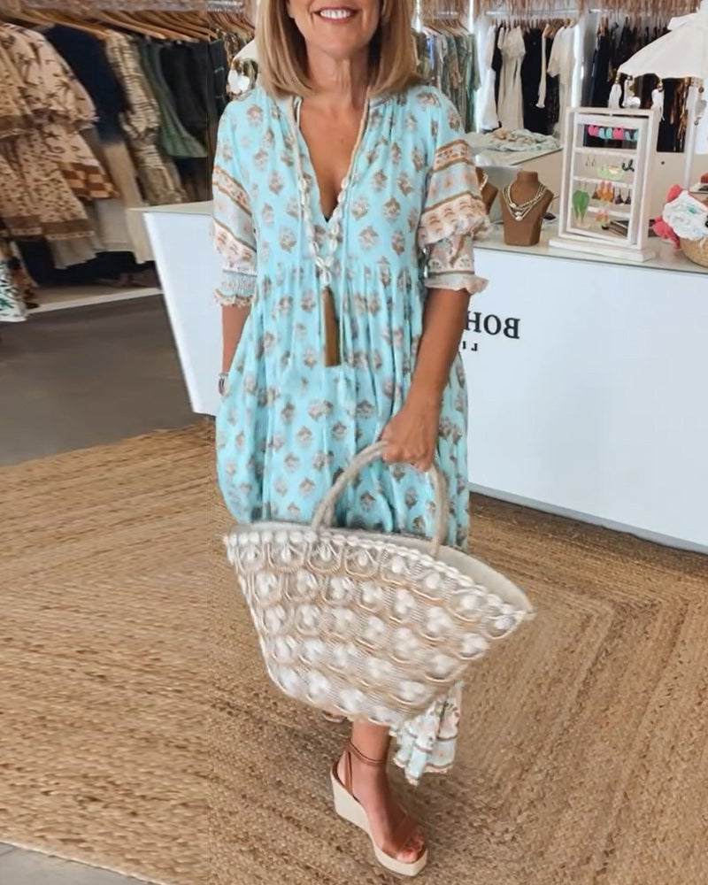 JASMINE | Relaxed Long Boho Maxi Dress