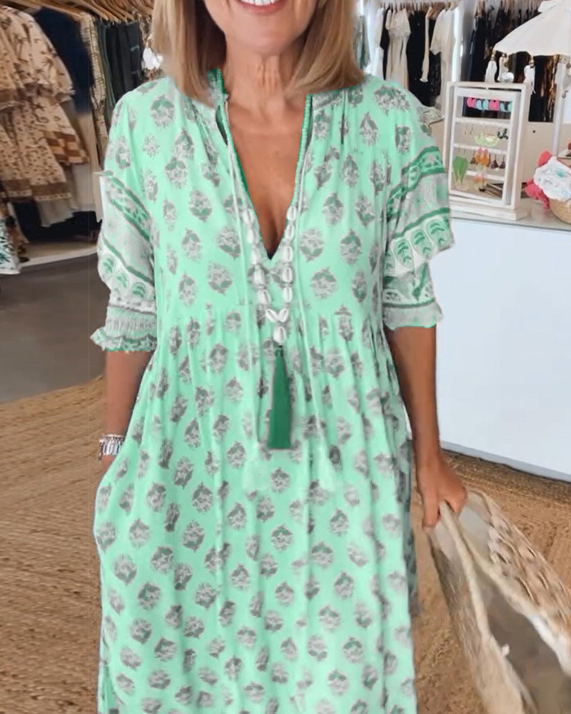 JASMINE | Relaxed Long Boho Maxi Dress