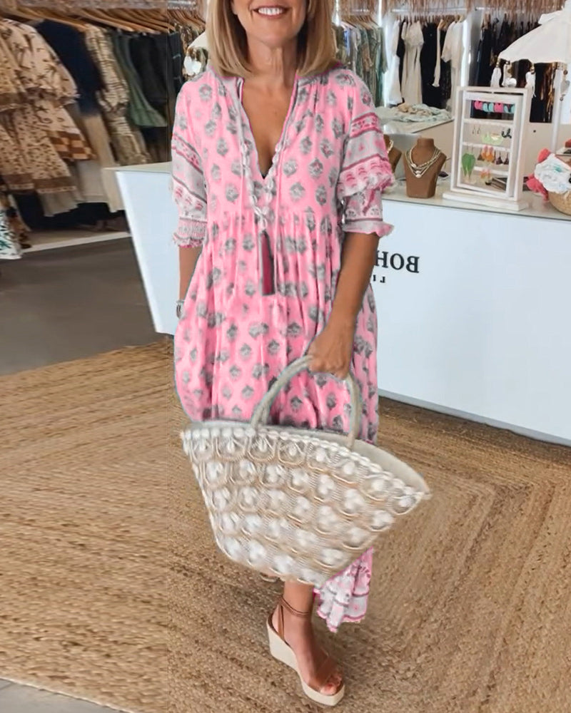 JASMINE | Relaxed Long Boho Maxi Dress
