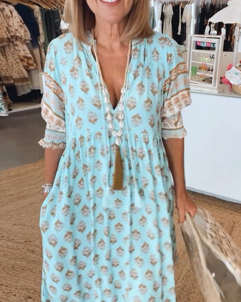 JASMINE | Relaxed Long Boho Maxi Dress