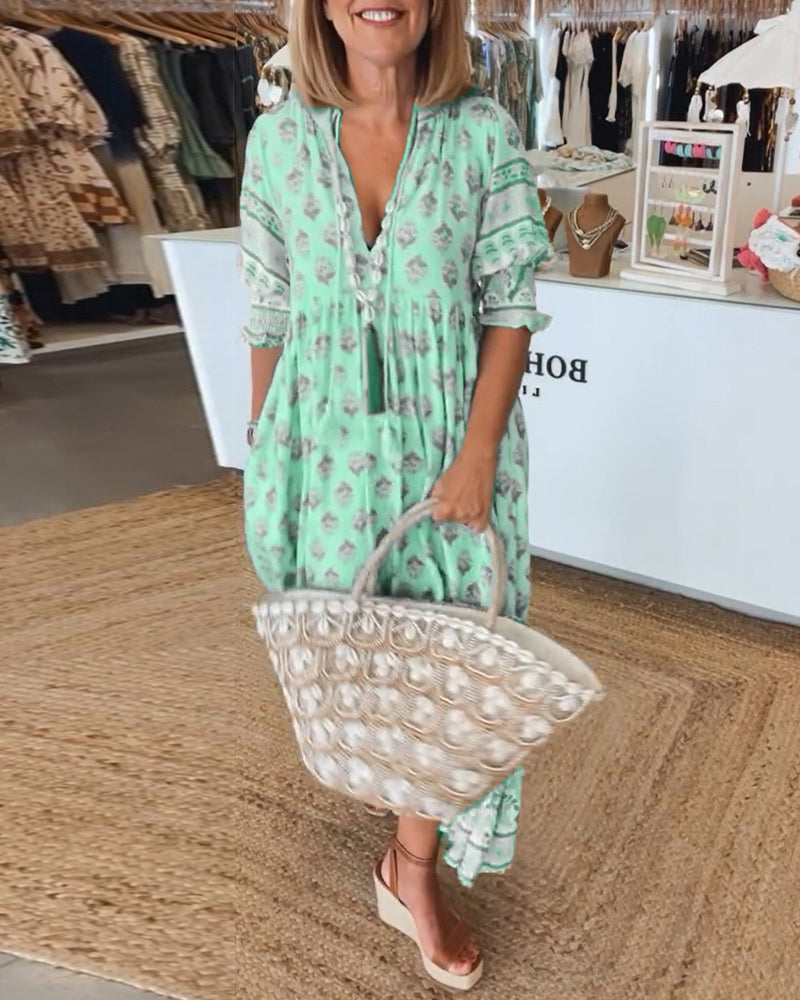JASMINE | Relaxed Long Boho Maxi Dress