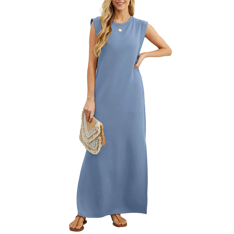 MARIANA | Long Flowing Dress with Wrinkle-Resistant Effect