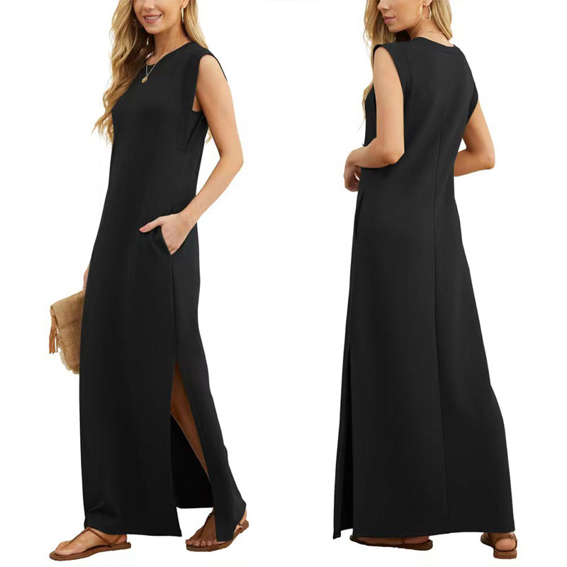 MARIANA | Long Flowing Dress with Wrinkle-Resistant Effect
