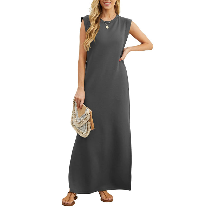 MARIANA | Long Flowing Dress with Wrinkle-Resistant Effect