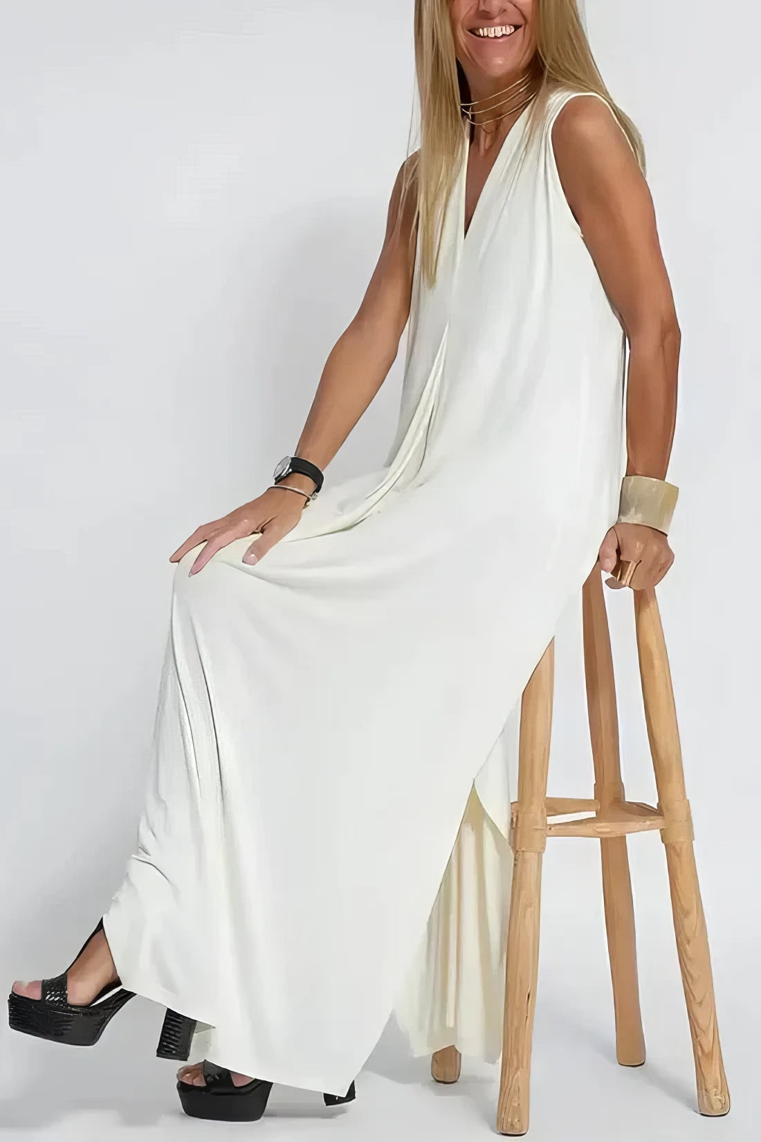 BEATRIZ | Elegant Long Dress with Optional Cardigan