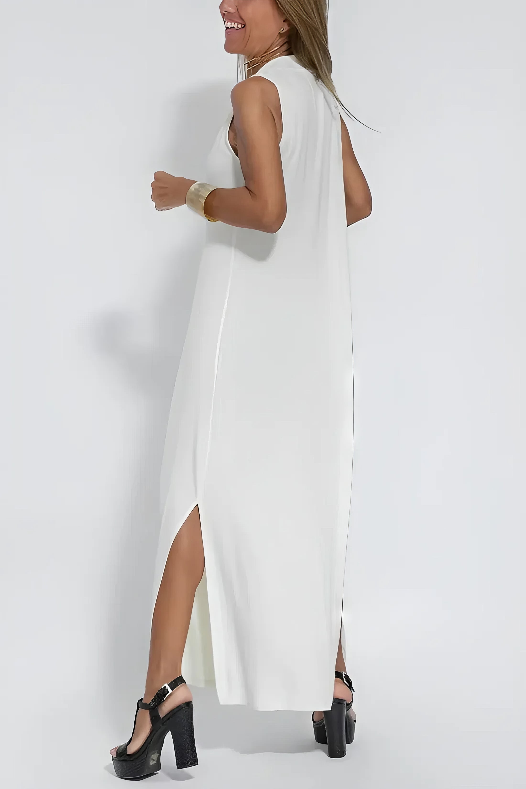 BEATRIZ | Elegant Long Dress with Optional Cardigan