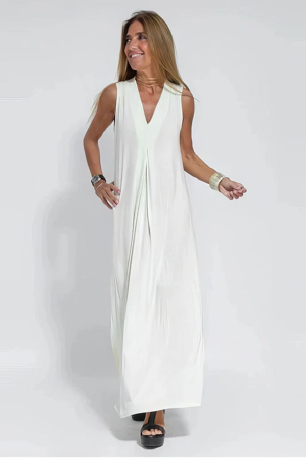 BEATRIZ | Elegant Long Dress with Optional Cardigan